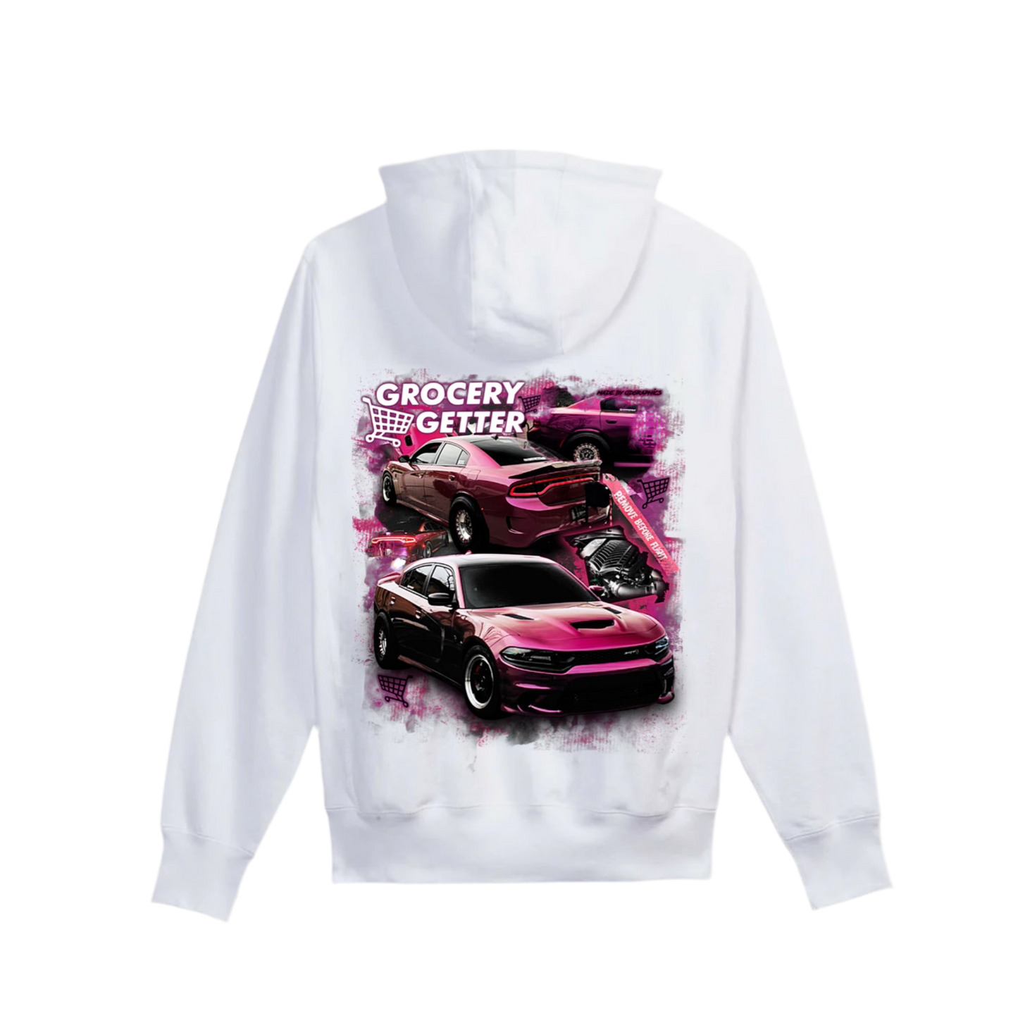 Grocery Getter Hoodie White “Hellcat”